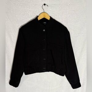 Express Women's Black Jacket with Front Pockets